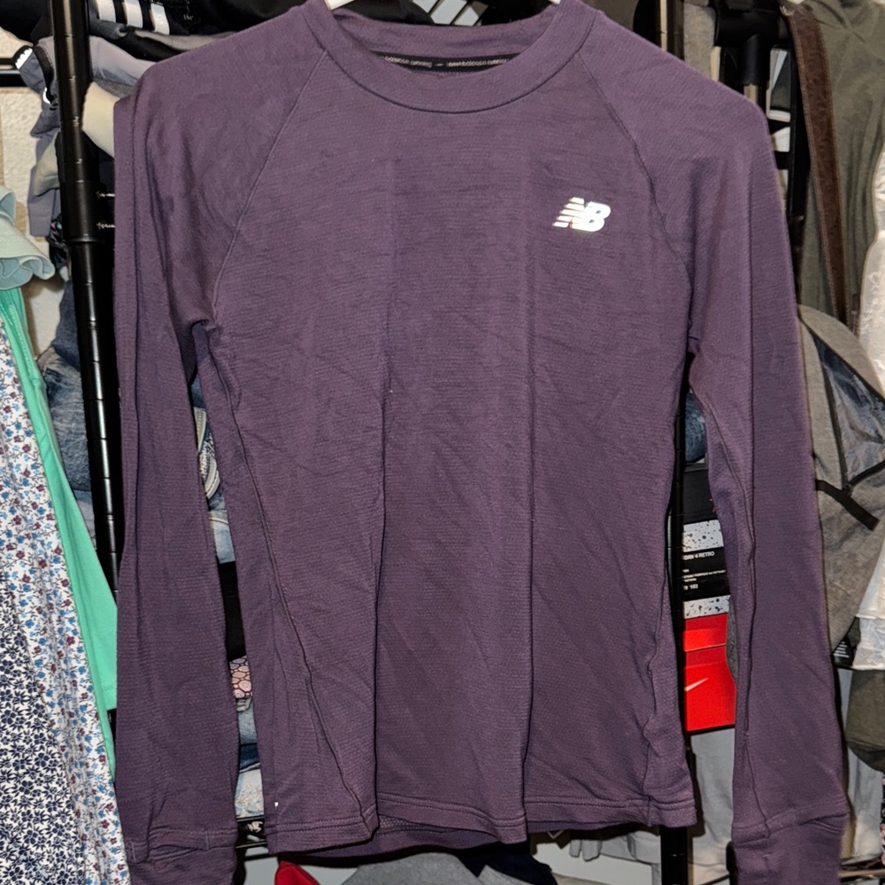 New Balance Deep Purple Long Sleeve Top